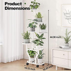 Plant Stand with Wheels 6 Tier Metal Flower Shelf - Image 2