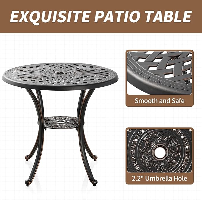 31" Round Patio Dining Table - Image 6