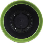 Garden Elements Indoor/Outdoor Glazed Brushed Happy Plastic Planter, Dark Green - Image 3