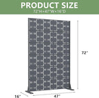 Casaphoria Metal Privacy Screen Outdoor, Darkgray-Square - Image 4