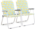 VINGLI Patio Lawn Webbed Folding Chairs Outdoor Beach Portable Camping Chair by VINGLI