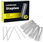 HongWay 120 Pack 6 Inch Landscape Staples 11 Gauge Garden Staples, Galvanized by HongWay
