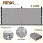 LOVE STORY 3'x10' Gray Balcony Screen Privacy Fence Cover UV Protection - Image 6