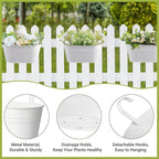 Dahey 3 Pcs 10.5 Inch Metal Iron Hanging Flower Pots - Image 3
