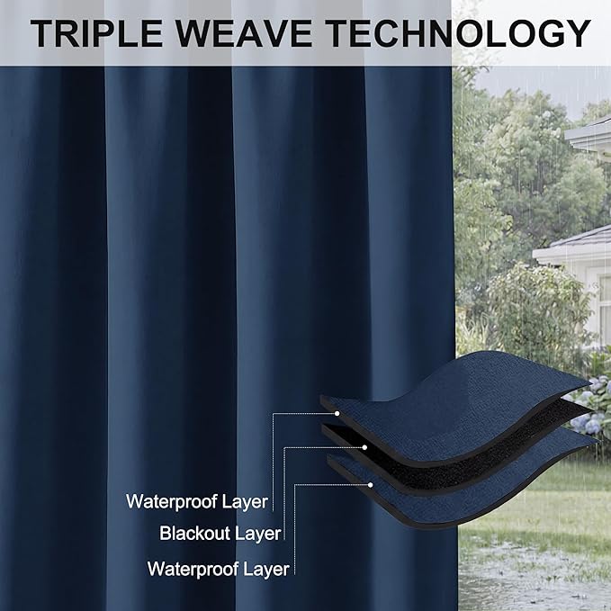 RYB HOME Extra Wide Outdoor Curtains - Image 6