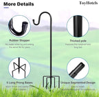 Shepherd Hooks - 2 Pack 46 Inch Bird Feeder Pole - Image 2