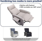 Outdoor Recliner Chair Set of 2, Wicker Patio Recliners - Image 6