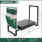 FLINTER Garden Kneeler and Seat, 10.2" Wider Heavy Duty Thick Gardening Bench - Image 2
