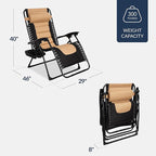Best Choice Products Oversized Padded Zero Gravity Chair, Folding Outdoor Patio - Image 2