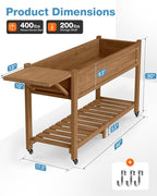 YEFU Raised Garden Bed with Legs: 57x18x30in Weight Capacity 400lb - Image 7