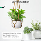 USLAI Macrame Plant Hanger Indoor Outdoor, Fits 4 to 15 Inch Pots, Strong - Image 6