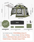 VEVOR Pop up Gazebo Screen Tent, 13 x 13 ft, 13-Sided Spherical Camping Canopy - Image 7