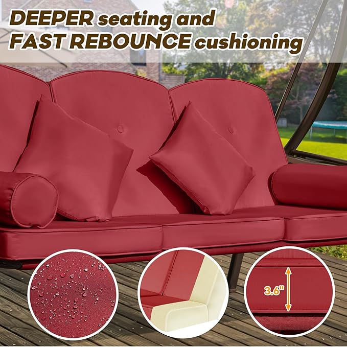 3 in 1 Outdoor Porch Swing - Image 6