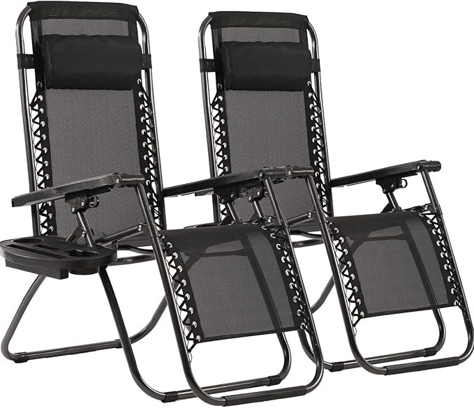 FDW Zero Gravity Lawn Lounge Chairs Set of 2 by FDW