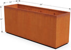 Plantercraft Extra Large Corten Steel Planter, Heavy Duty Metal Planter Box - Image 5