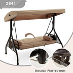 HOMREST 3 Seat Outdoor Porch Swing - Image 2