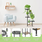 5 Tier Plant Stand Indoor Outdoor, Tierd Corner Metal Plant Stands Holder - Image 3