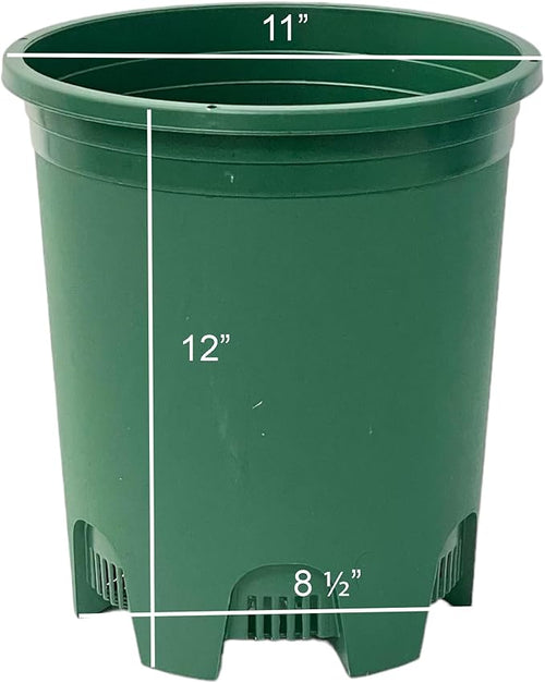 5 Gallon 6-Pack Green Large Plant Pots Nursery Tree Pot Plastic Planters - Image 2