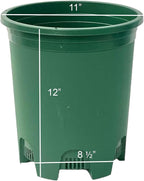 5 Gallon 20-Pack Green Nursery Pot Black Plastic Planters in Bulk - Image 2