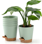 Plant Pots 6 PCS 5 inch Self Watering Planters High Drainage Flowers Pot by Qaobo