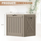 Patiowell 43 Gallon Resin Deck Box, Outdoor Storage Box - Image 4