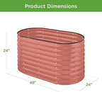 Best Choice Products 4x2x2ft Outdoor Metal Raised Garden Bed, Oval Deep Root - Image 7