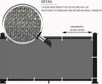 LOVE STORY 3.3'x19.7' Dark Grey Balcony Screen Privacy Fence Cover UV - Image 4