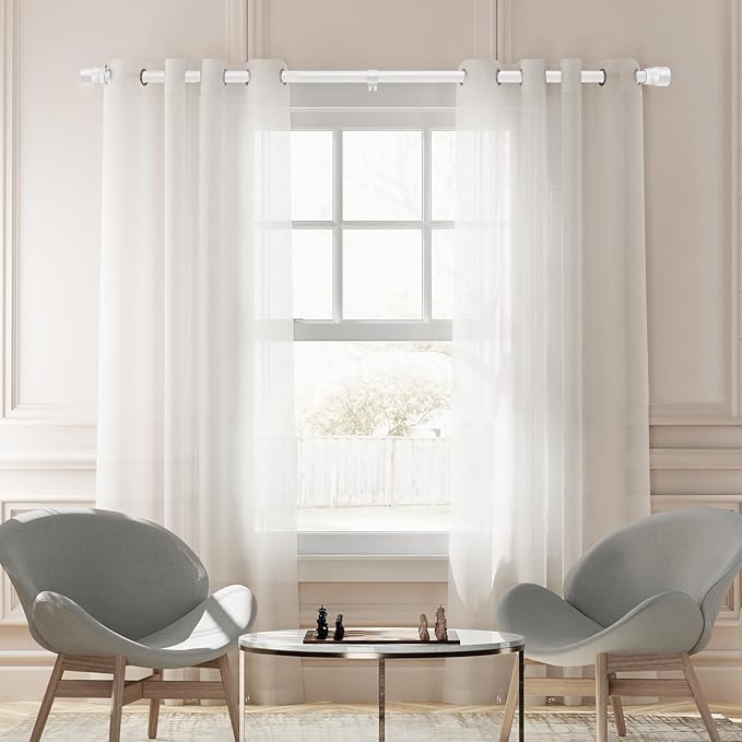 1” Diameter Curtain Rods Itself is 30 to 90 inch 2 Pack Fit 30-84 inch Window - Image 6