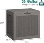 Outdoor Storage Box, Resin Deck Boxes Indoor and outdoor, Waterproof Storage - Image 2