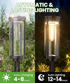 Bright Solar Pathway Lights, 2 Pack Solar Lights Outdoor Waterproof IP65 - Image 5