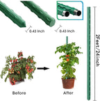 2Feet 24inch Garden Stakes Sturdy Plant Sticks Support Tomato Stakes - Image 2