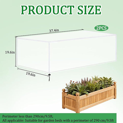 2 Pack Garden Netting for Raised Beds, 37.4" x 19.6" x 19.6" Garden Bed Insect - Image 2