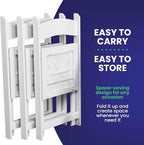 SIMPLEX 48 White Folding Chairs – Resin Stackable Foldable Chairs - Image 7