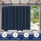 PureFit Outdoor Curtains for Patio Waterproof Weatherproof, UV Resistant - Image 3