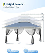 Canopy Tent 12x12 ft, Pop Up Gazebo One-Push Setup - Image 3