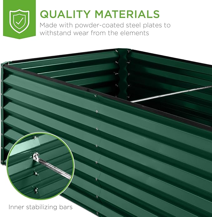 Best Choice Products 6x3x2ft Outdoor Metal Raised Garden Bed, Deep Root Box - Image 6
