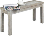 VINGLI Outdoor Wooden Bench, 40” Porch Bench Outdoor Backless Garden Bench by VINGLI