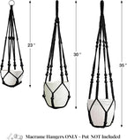 3 Pack Macrame Plant Hanger Indoor 3 Different Sizes Hanging Planter Basket - Image 2