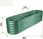 Land Guard 8×2×2ft Galvanized Raised Garden Bed Kit, Raised Garden Boxes Outdoor - Image 2