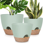 12" 10" 9" Large Self Watering Plant Pots, 3 Pack Flower Pots Planters by AFamilyofGardenLovers