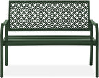 Best Choice Products Outdoor Bench 2-Person Metal Steel Benches Furniture by BestChoiceProducts