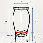 CASIMR 2Pack Plant Stand Indoor Outdoor, 2 Tier 26.6" Tall Metal Potted Holder - Image 3