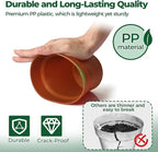 T4U 5 Inch Plant Pot 8-Pack, Plastic Pots - Image 3