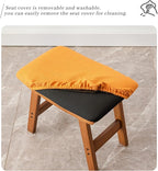 Foot Stool, Bamboo Small Sofa Foot Rest Under Desk, Extra Seating - Image 5