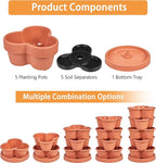 VECELO 5 Tier Vertical Garden Planter, Self Watering Stackable Planters - Image 7