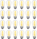 24 Pack LED S14 Replacement Light Bulbs, Waterproof 1W Vintage Edison Bulbs by GvvooHome
