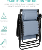 Best Choice Products Folding Zero Gravity Outdoor Recliner Patio Lounge Chair - Image 7