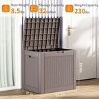 32 Gallon Outdoor Storage Box, Large Resin Deck Box - Image 2