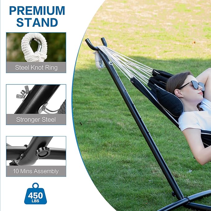 PNAEUT Double Hammocks with Stand - Image 7