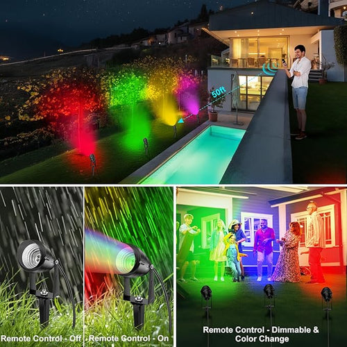 1500LM LED High Brightness Outdoor Landscape Lighting 15W RGBCW Color Changing - Image 2
